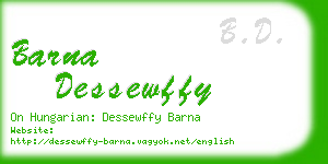 barna dessewffy business card